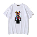 Bape Bearbrick T-Shirt Spring And Summer Leisure Loose Classic Cartoon Print
